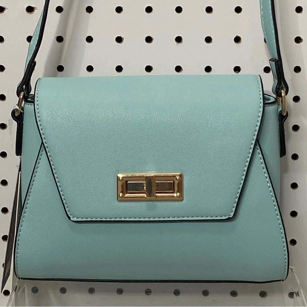 New Light Blue Crossbody Women’s Bag | Dimension : L8" × H6.5”× W 3”